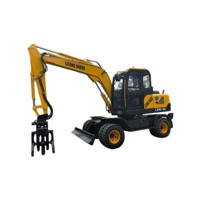 China New Hotels 8 Ton Wheel Excavator 9 Ton Hydraulic Wheel Digger Excavator With Enclosed Cabin For Sale for sale