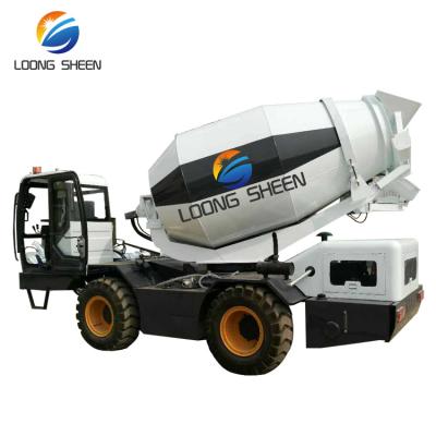 China Mobile Plant 3.5m3 Small Capacity Pump Self Loading Concrete Mixer Truck For Sale for sale