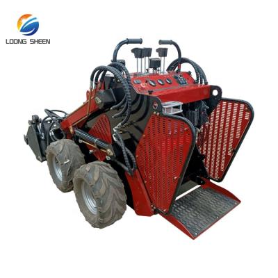 China Hotels Tracked Multifunctional Skid Steer Loader Mini Skid Steer Bucket for sale