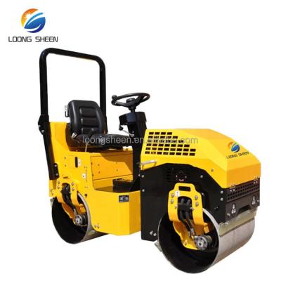 China small double drum road roller 1 ton for sale mini road roller price 15L for sale