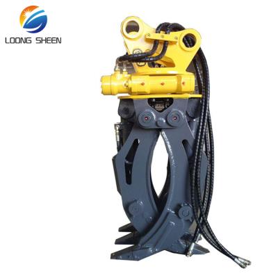 China Quarry Excavator Hydraulic Turning Log Grapple Timber Grab For Forestry Work for sale