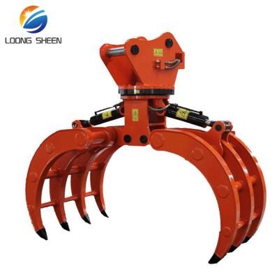 China Quarry Excavator Rotating Grapple / Hydraulic Grapple Construction Machinery Parts for sale