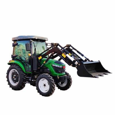 China Cheap Farms Chinese 70HP Small Farm Tractors For Agriculture 60 Hp 4x4 Mini Farming Tractors With Front Loader for sale