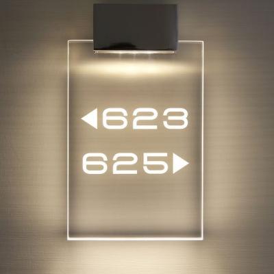 China Modern Factory Supply Customized Lighting Door Plate House Number For Star Hotel for sale