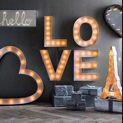 China High Quality Led Outdoor Shops Letter Sign Light Festival Decoration Marquee Letter Lights for sale