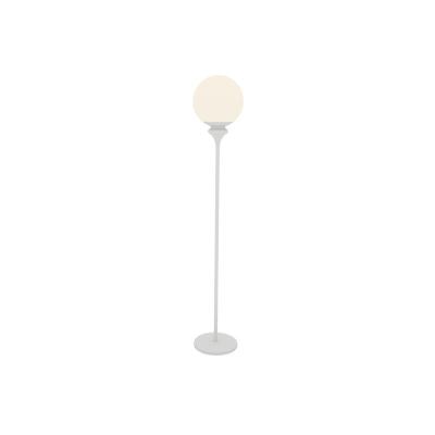 China Modern Frosted Glass Globe LED Floor Standing Lamp For Living Rooms Tall Pole Light For Bedroom And Office for sale