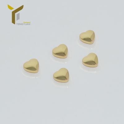 China fashion metal bag and garment heart shape button metal screw nickel free rivet for leather for sale