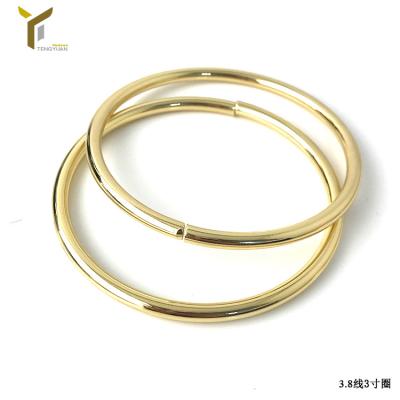 China Metal handbag hardware accessories7.5-13cm diameter metal ring circle inner handbag handle for sale