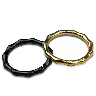 China Custom Bamboo Handbag Ring Round Shape Handbag Big Handles Metal Accessory for sale