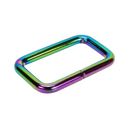 China The bag. .etc Ring Buckle Square Custom Hardware Snap Buckle Hook For Handbags Clips Bright Rainbow Colors 29.7*60mm for sale