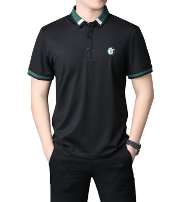 China Wholesale High Quality Anti-wrinkle 100% Cotton Casual Golf Embroidered Logo Lapel Solid Color Men's Polo Shirts for sale