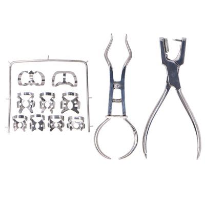 China High Quality Dental Hosptial Instrument Stainless Steel Dam Rubber Flange Sets Surgical Instruments Kit for sale