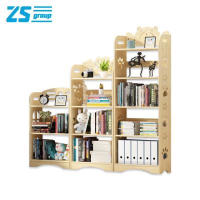 China Adjustable (Other) All Solid Wood Student Bookcase Shelf On The Ground Single Shelf Picture Book Shelves Living Room Combination Shelf No Paint for sale