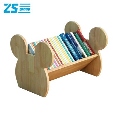 China Contracted Shelf Floor Kindergarten Baby Cartoon Picture Book Rack Toy Storage Rack Solid Wood Desktop Home for sale