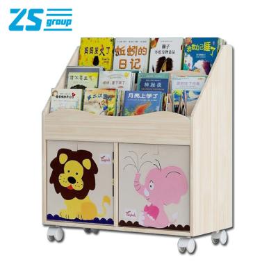 China Contracted Primary School Living Room Wooden Multi-Storey Shelf Baby Toy Storage Shelf Picture Book Shelf Small Shelf for sale