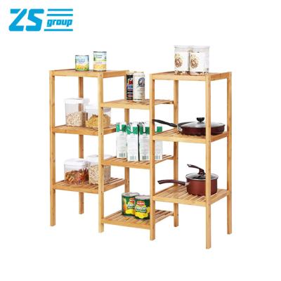 China DIY Sustainable 9/5/4-layer Bamboo Storage Rack for sale