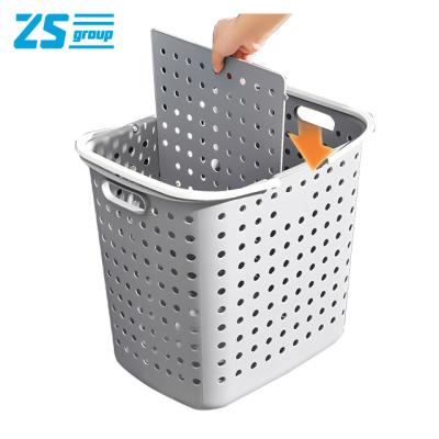 China With multifunctional dirty separation clothes storage basket, laundry storage frame, hollow basket. for sale