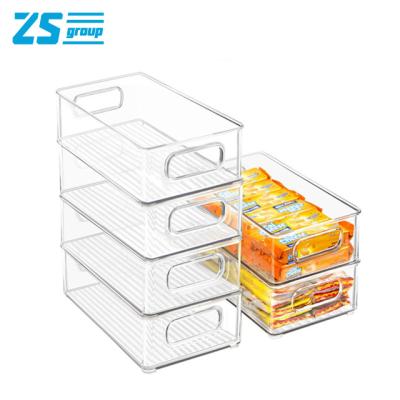 China Transparent Freshness Preservation Refrigerator Storage Box Kitchen Storage Tray Pet Food Storage Box for sale