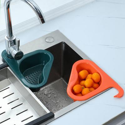 China Sustainable Swan Drainage Basket Hanging Household Sink Water Filter Basket for sale