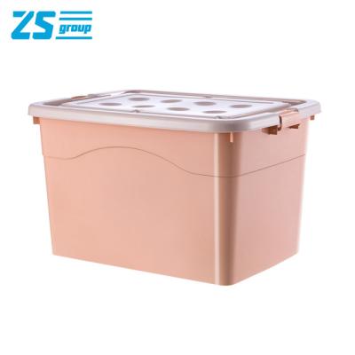 China Modern Supersize The Color Clothing Storage Box Which Can Be Household Turnover Stacked Plastic Box Covered Storage Box for sale