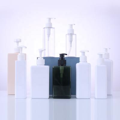 China Cosmetic Factory Direct Skin Care Body Wash Square PET Bottle Shampoo Packaging for sale