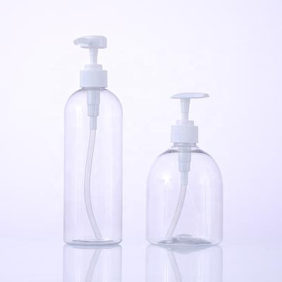 China Customized 1 Liter Round Shoulder PET Bottle Clear Liquid Personal Care Clear Liquid Soap Bottles Plastic for sale