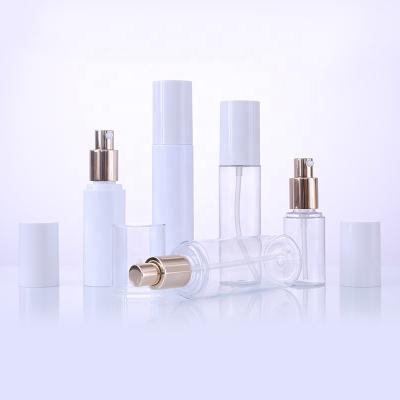 China Customized Transparent Color PET Cosmetic Plastic Bottle 180ml 150ml 120ml 100ml For Cosmetics for sale