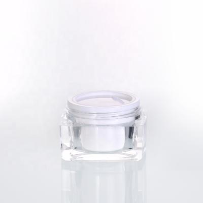 China Factory direct wholesale cosmetic white acrylic packaging lotion bump bottle and cream jar for sale