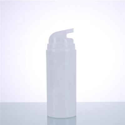 China Normal White Color Cosmetics Airless Spray 120ml Pump Bottle Black Airless Remover Makeup Containers for sale