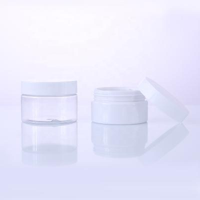 China 500ml 350ml 300ml PET Cosmetic Jars For Skin Care Plastic Cosmetic Cream Container for sale