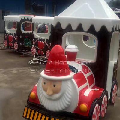 China Outdoor FRP Electric Track Christmas Train Children Ride Train For Sale for sale