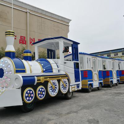 China Theme park amusement park train, tourist trackless children and adult electric train, train ride manufacturer for sale