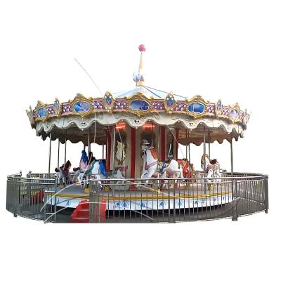 China FRP& Happy Theme Park Steel Towers Vanish Horse Family Round Towers for sale