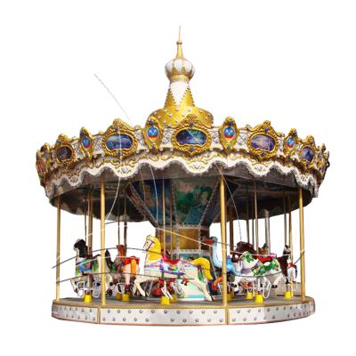 China Cheap Price Amusement Park Fiberglass Horses Fairground Carousel Set Seamless Steel Tubes and Pipes for Kids for sale