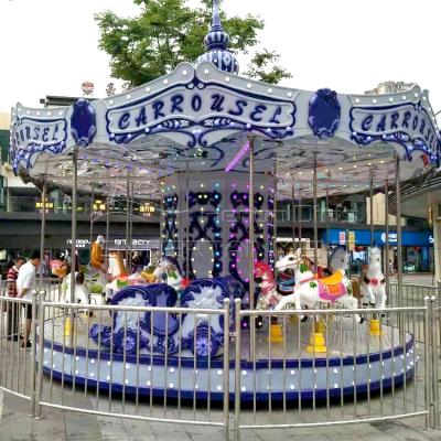 China Cheap kiddie ride horse carousel amusement park park 24 seats luxury carousel for kids for sale