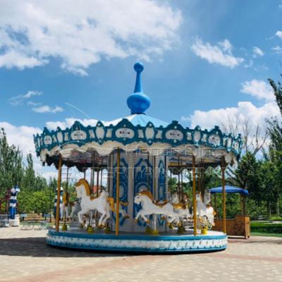 China Cheap Park Carousel Riding Machine Fiberglass Amusement Fair Amusement Rides 16 Seat Carousel for sale