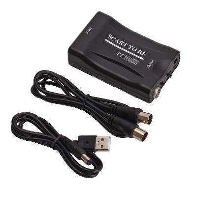 China Hot Sale Factory SCART to RF Video Converter Supports RF67.25Mhz 61.25Mhz SCART Box for TV SCART to RF for sale