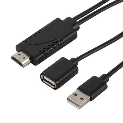 China Mobile Phone Smart Phone To AV HDMI Cable 2m Adapter Cable HDMI For iPad/iPhone 8 7 7pplus 6p 6s for sale