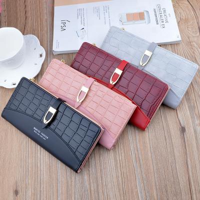 China 2022 Anti-theft Crocodile Wallet Soft Leather Ladies Pinch Women Credit Card Holder Wallet for sale