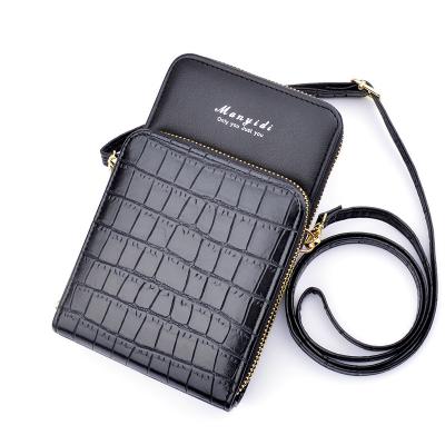 China Fashion Anti-theft Cross - Body Purse Mobile Phone Shoulder Bag Zipper Mobile Phone Wallet Double With Mobile Phone Bag for sale