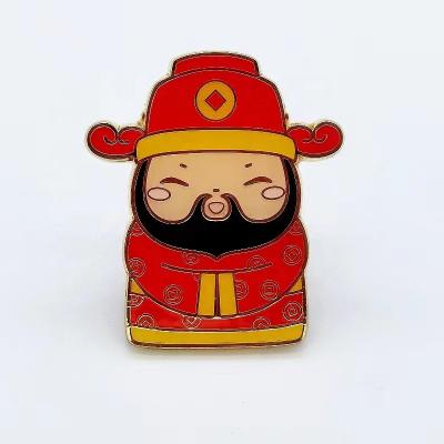 China China God of Wealth Yuanbao Fridge Magnet Kawaii Decoration Pendant Good Luck for Clothes Backpack Key Chains Student Couple Gift for sale