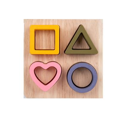 China Improve the child's manual ability heart sublimation geometry children's creative toddler to form toy geometric puzzles for sale