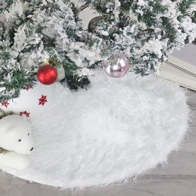 China Christmas Decorations 78CM Christmas Decorations New White Christmas Plush Ttree Skirt 122CM Sheer for sale