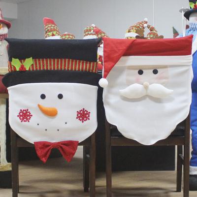 China Christmas Decorations Christmas Chair Cover Dining Banquet Wedding Hotel Chair Cover Christmas Decor for sale