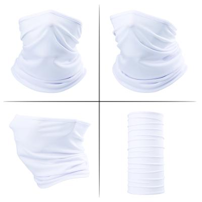 China LangChi Spandex Polyester Bandana Cool White Sublimation Blanket 100% Blank Neck Cuff For Summer for sale