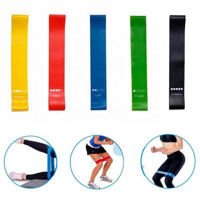 China LangChi Rubber Latex Exercise Band Silicone Resistance Yoga Bands Set With Private Label for sale