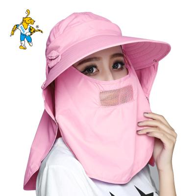 China JOINT Breathable Hat Women's Multifunctional Golf Sunscreen Mask Bib Sunshade Hat for sale