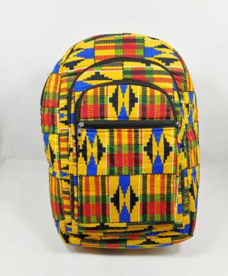 China With USB African Colorful Printing Canvas Backpack for sale