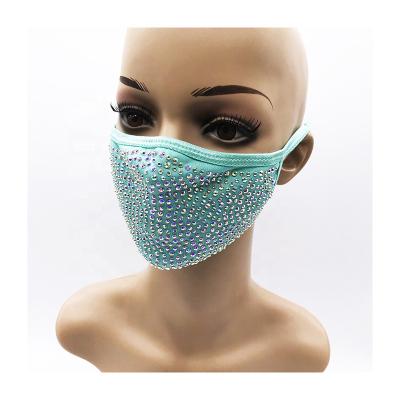 China 2020 Fashion Bling facemask party facemask party wear shoes bag sexy crystal colorful sequin face mask popular breathing face mask for sale