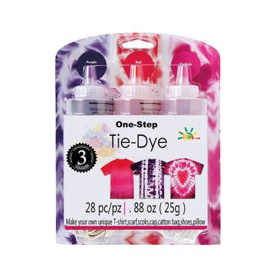 China DIY Painting Art Craft Toys Large Capacity 3 Fabric Tie Dye Kit DIY Tie Dye 88 oz 125ml Colors Art Paint Set Organic DIY Party DIY for sale